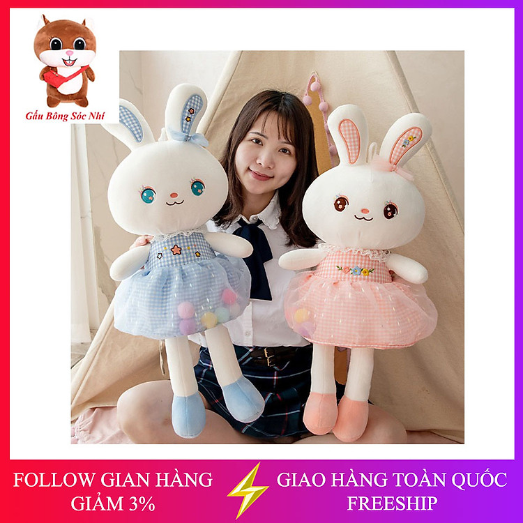 Tìm mua tại Avakids: Gấu bông thỏ mặc váy 40cm - Ngập tràn khuyến mãi