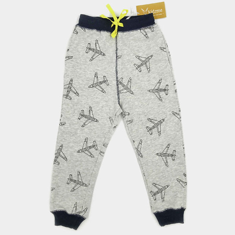 Quần Thun Bé Trai Plane Kidzme - Xám