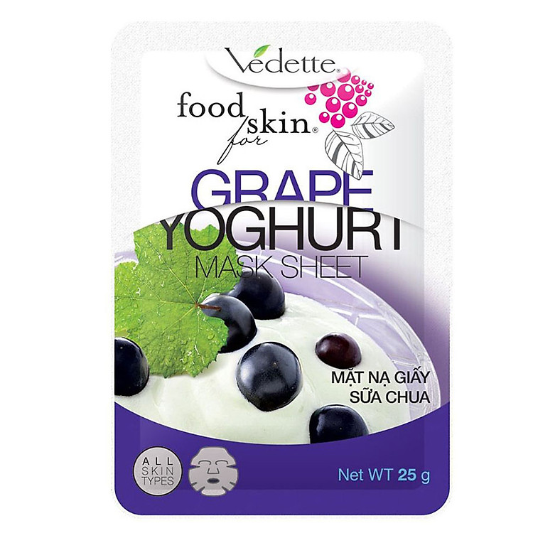 Mặt Nạ Giấy Sữa Chua Vedette Nho 25g