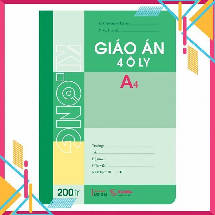 Sổ giáo án KLONG A4 (200 trang)
