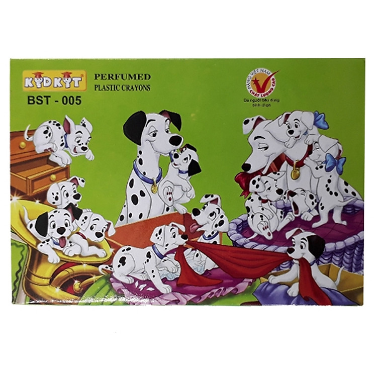 Bộ Viết Sáp Màu Chó Đốm BS-005 (12 màu)