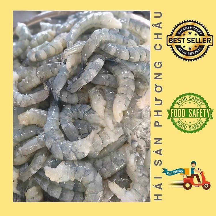 Nõn tôm thẻ giòn làm pizza thả lẩu 500g
