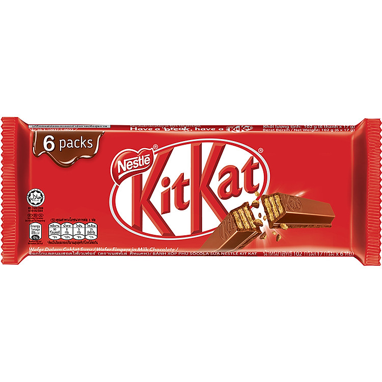 Gói 6 Thanh Bánh Socola KitKat 2F 17g