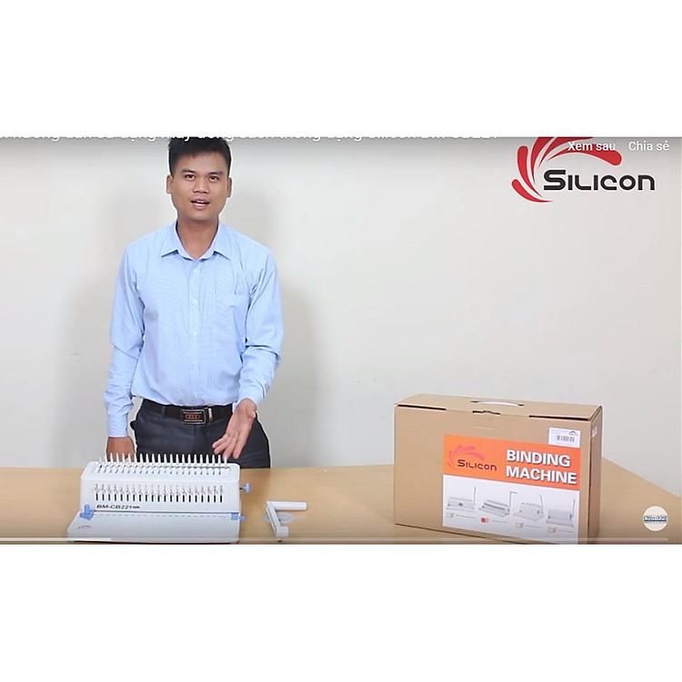 M&aacute;y Đ&oacute;ng S&aacute;ch Silicon BM-CB221 (Đục Lỗ 15 Tờ) - Ảnh 3