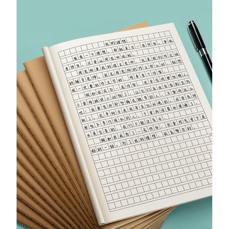 Vở luyện viết tiếng Trung Nhật Hàn, tập viết chữ Hán, in ô vuông rõ nét giấy đẹp (Loại dày)