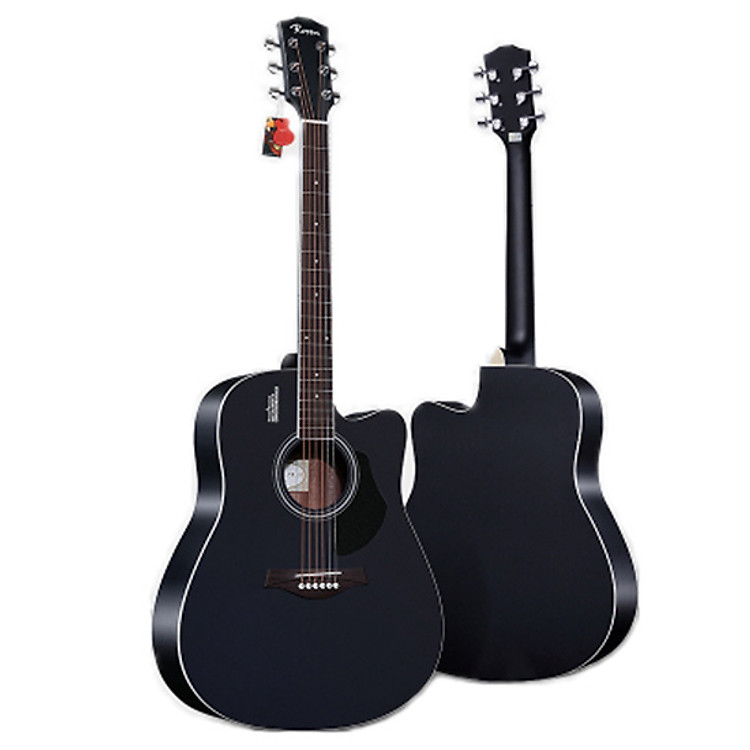 Đàn Guitar Acoustic Rosen G11 Màu Đen Dáng D (Size 41) - Phân Phối Chính Hãng - Kèm móng gảy DreamMaker