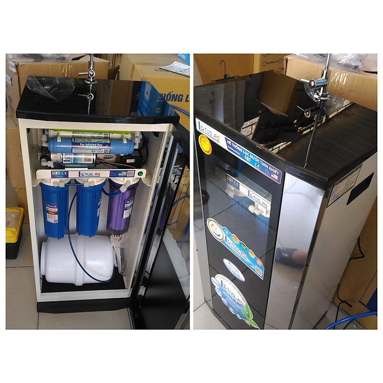 MÁY LỌC NƯỚC RO 9 CẤP LOC TỦ KÍNH IQ