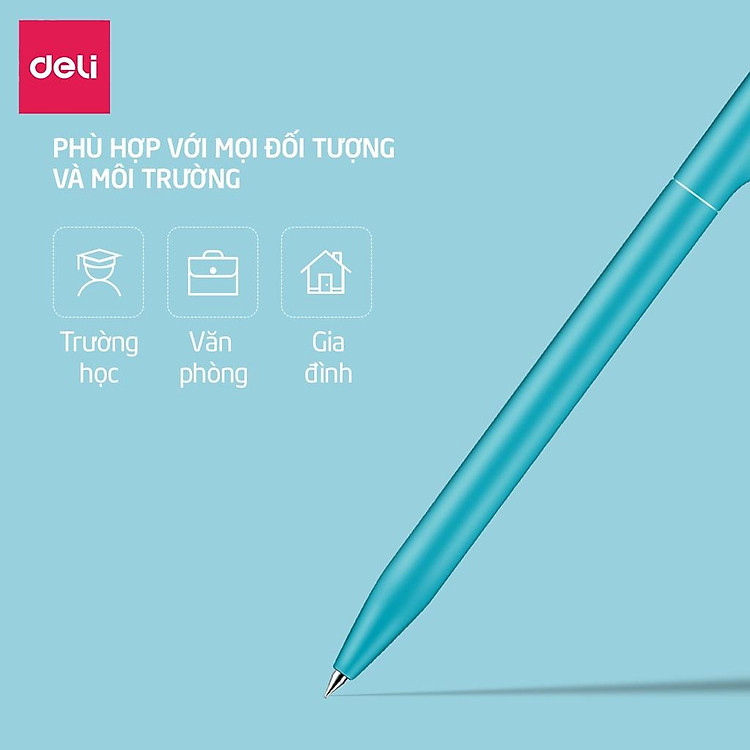 Bút gel Deli 0.5mm mực đen - Ảnh 7