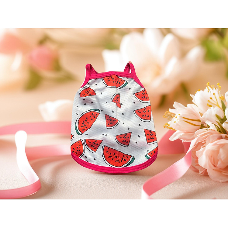 ÁO THUN HAI DÂY DƯA HẤU THÔNG HƠI SIÊU CUTE TỪ 1-7.5KG DÀNH CHO THÚ CƯNG CHÓ MÈO