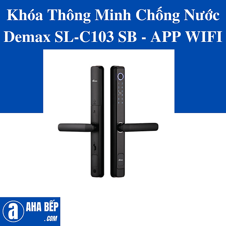 Khóa Thông Minh Chống Nước Demax SL-C103 SB - APP WIFI. Hàng Chính Hãng