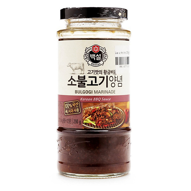 Sốt Ướp Thịt Bò BBQ Hàn Quốc Beksul 290 Gr