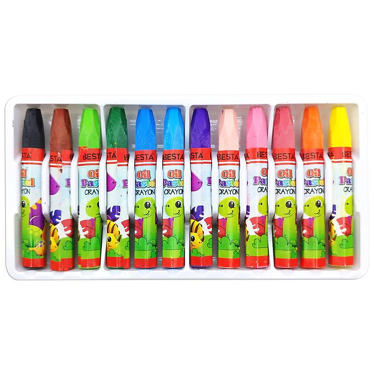 Hộp Bút Màu Sáp Dầu Besta SD012 (12 chiếc) - Ảnh 3