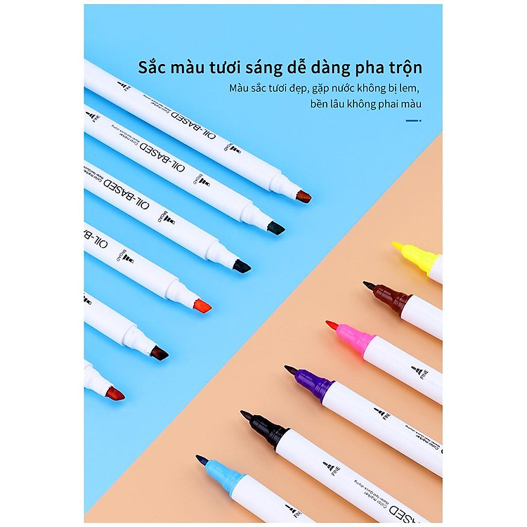 Bút Lông Nghệ Thuật Marker 2 Đầu (48 màu/hộp) - Ảnh 4