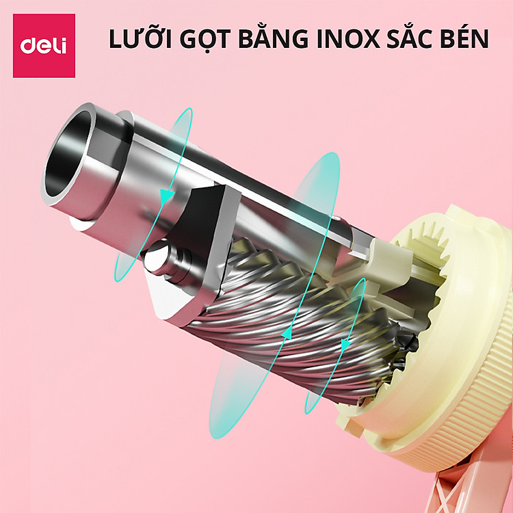 Gọt Chì Quay Tay Deli - Xanh Lá - Ảnh 4