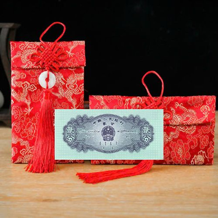 Túi gấm màu xanh loại 2 Trung Quốc - Ảnh 2