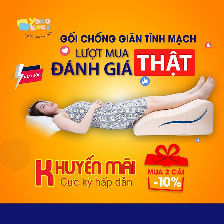 GỐI CHỐNG GIÃN TĨNH MẠCH CHUYÊN DỤNG GIÚP NGỦ NGON, GIẢM TÊ BÌ CHÂN TAY CHO MẸ BẦU