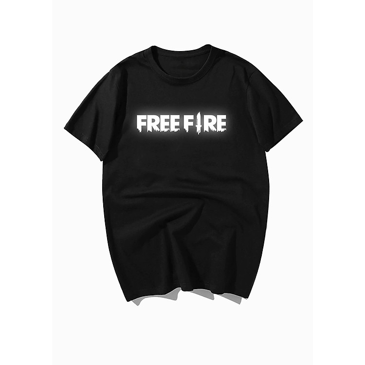 Áo Free Fire Áo Thun Đen Free Fire Unisex Logo Phản Quang Cực Đẹp