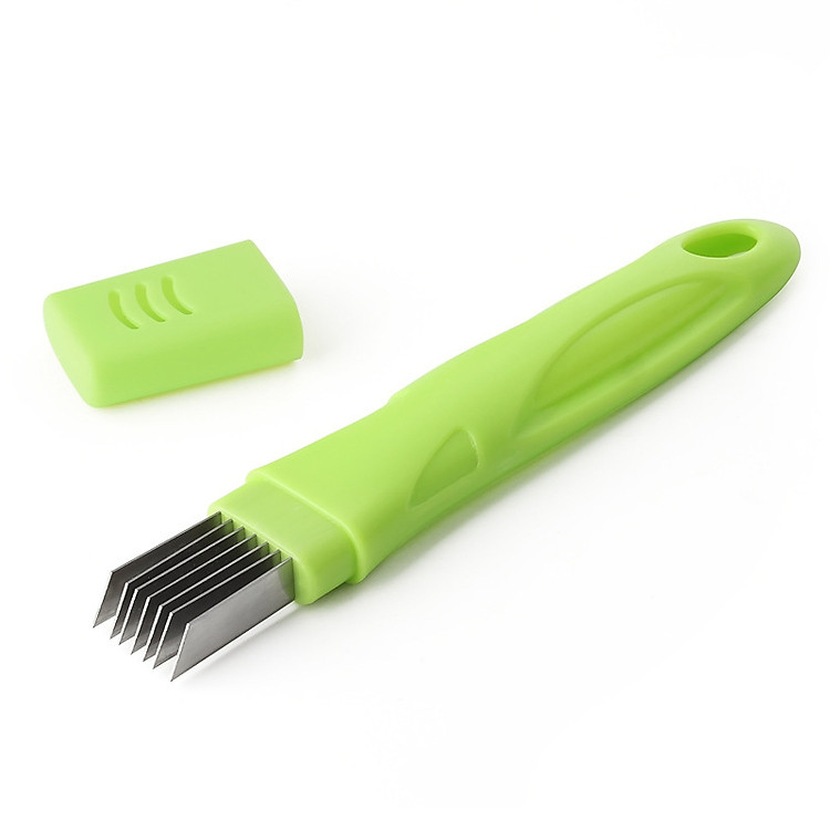 Dao cắt lát hành tây, thái sợi và cắt nhỏ rau củ quả siêu tiện lợi, siêu gọn (bao gồm 7 lưỡi dao)