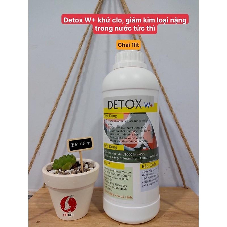 Detox W+ khử clo trong nước máy, giảm kim loại nặng trong nước giếng tức thì