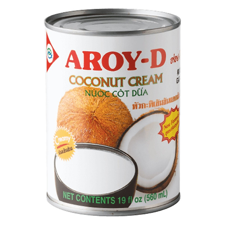 Nước Cốt Dừa Đậm Đặc Aroy-D 560ml - Nhập Khẩu Thái Lan | Aroy-D Coconut Cream 560ml