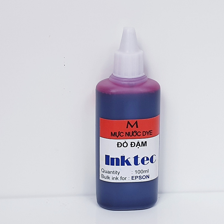 Bộ 4 màu - Mực in Epson inktec dùng cho máy in phun màu Epson - Loại 100ml - Mực nước Epson Hàng Chính Hãng