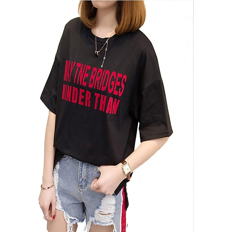 Áo thun nữ bridges T&D d432 màu đen