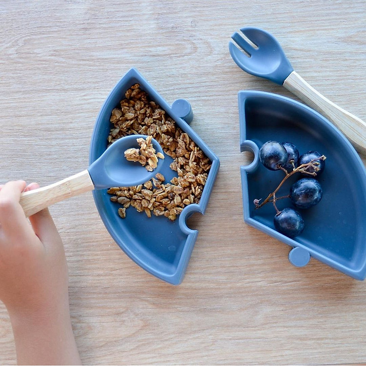 Bộ muỗng nĩa silicone cho bé Mellow Yellow Chính hãng Giá rẻ - Hình ảnh 4