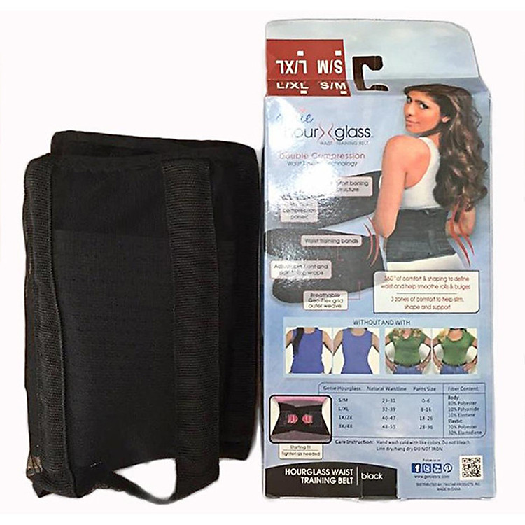 ĐAI NỊT BỤNG GENIE ĐEN HOUR GLASS