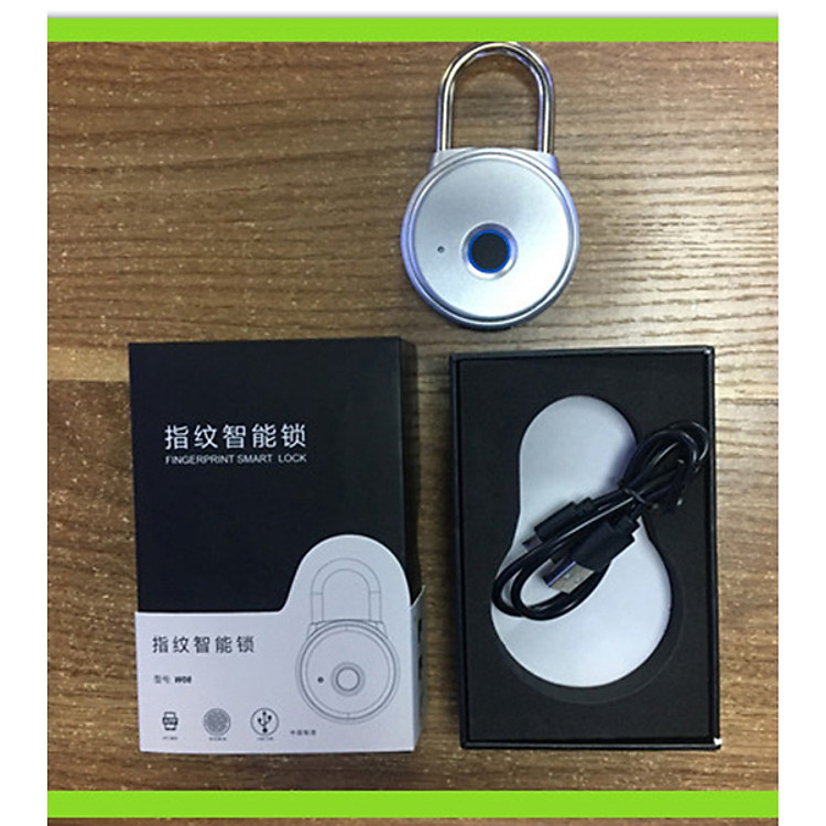 Ổ Khoá Kết Nối Điện Thoại App Vân Tay Thông Minh Sạc Điện Chống Trộm USB - WH08
