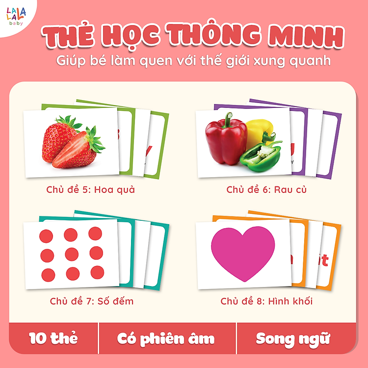 Bộ 100 Thẻ Học Flashcard Song Ngữ Chính hãng Ưu đãi - Hình ảnh 5