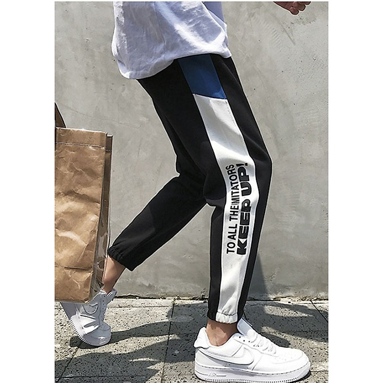 Quần jogger thun nam KEEP UP LAHstore, thiết kế bó ống dáng thể thao, phong cách trẻ, thời trang Hàn Quốc