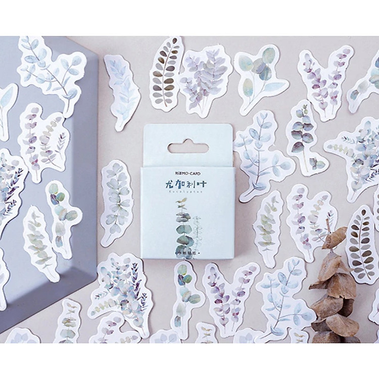 Hộp 45 Miếng Dán Sticker Trang Trí Chiếc Lá