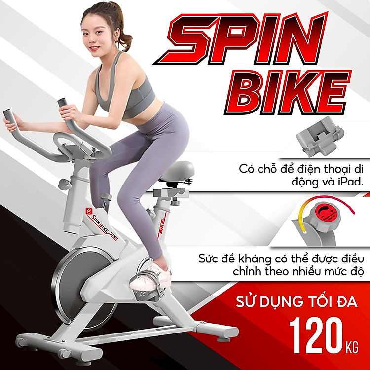 BG-GIÁ ĐỠ DI ĐỘNG-Xe đạp tập thể thao đa năng trong nhà SPINING BIKE ELITE 01 mới (hàng nhập khẩu)