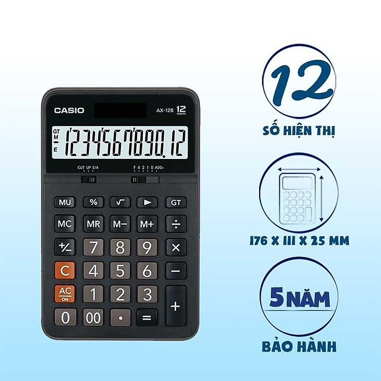 Máy Tính Casio AX-12B - Ảnh 3