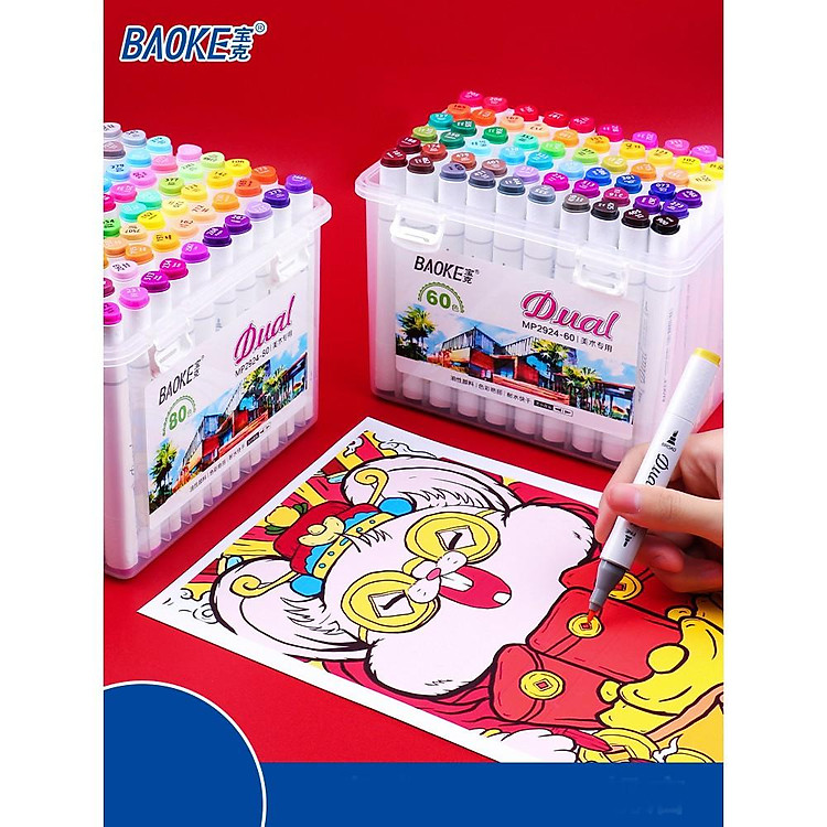 Bút Marker Baoke (12 màu) - Ảnh 5