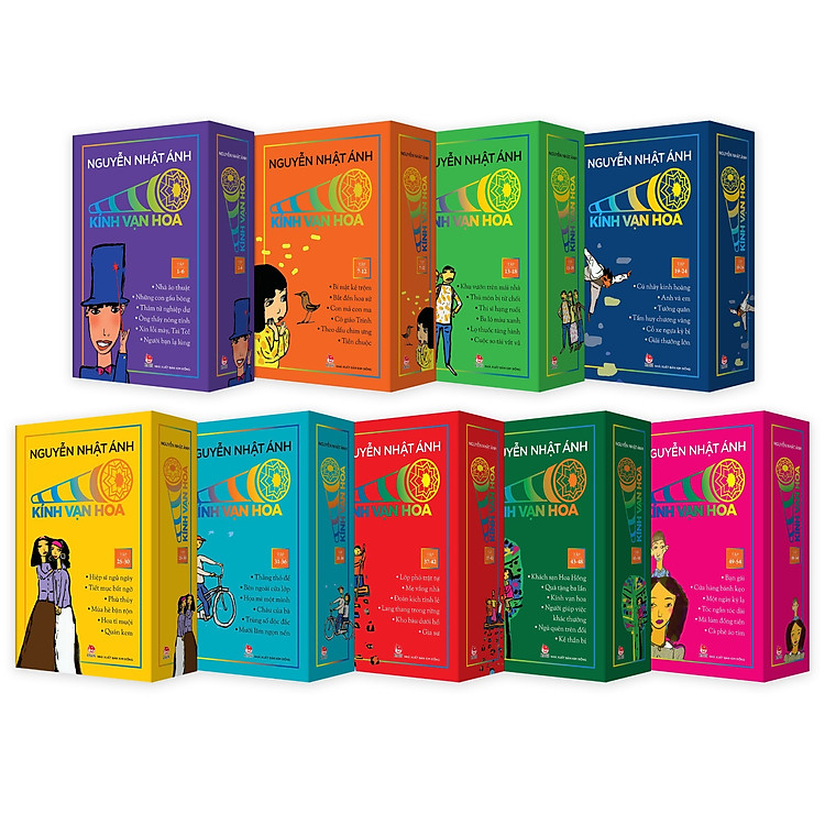 Sách - Nguyễn Nhật Ánh - Boxset Kính Vạn Hoa - Bộ Kỉ Niệm 30 Năm (Trọn bộ 54 Tập/ Boxset lẻ)