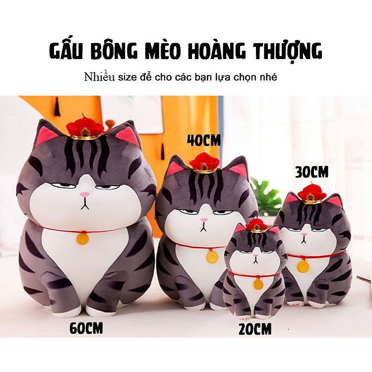 Mua Gấu Bông Mèo Hoàng Thượng 30cm Chính hãng Ưu đãi - Hình ảnh 3