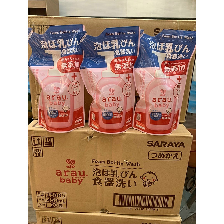 Nước Rửa Bình Arau Baby 450ml Chính hãng Tiết kiệm