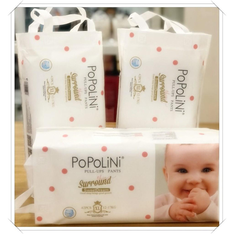 Combo 6 bịch tã quần POPOLINI size XL Tiết kiệm - Hình ảnh 3