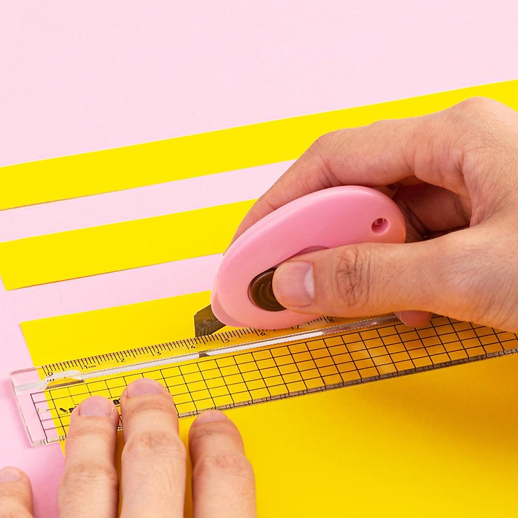 Dao rọc giấy mini 35mm Deli E2050 - Xanh Dương - Ảnh 7