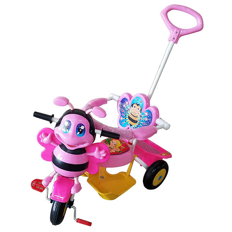 Xe 3 Bánh Nhựa Chợ Lớn L8 Ong ĐKBH (Có Nhạc) - M1605B-X3B-Giao màu ngẫu nhiên