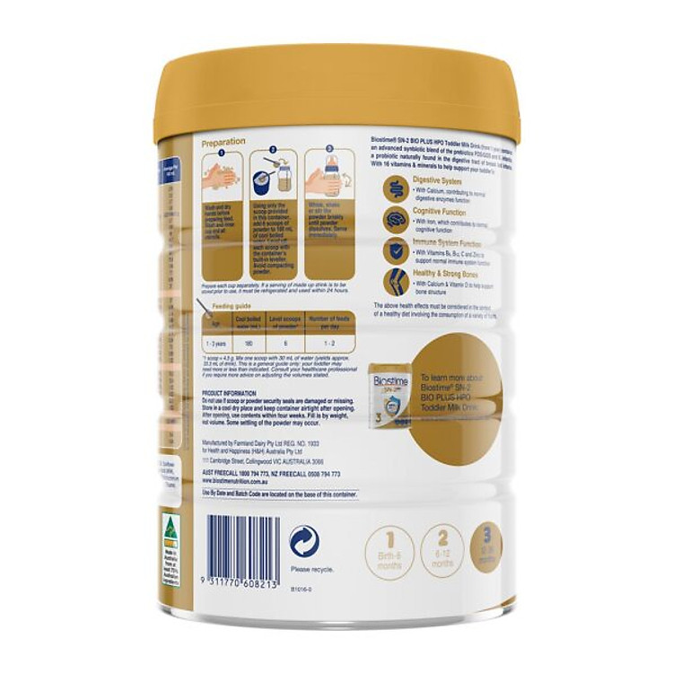 Sữa Bò Biostime HPO Số 3 12 tháng - Hình ảnh 3