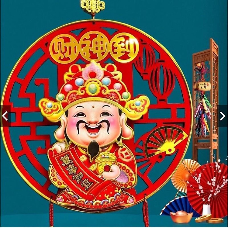 Dải Treo Thần Tài Lắc Đầu Gọi Tài Lộc, Thần Tài Tết Cầu May Mắn, Tài Lộc. Đồ trang trí Thần Tài Tết (Có Kèm Móc Treo)