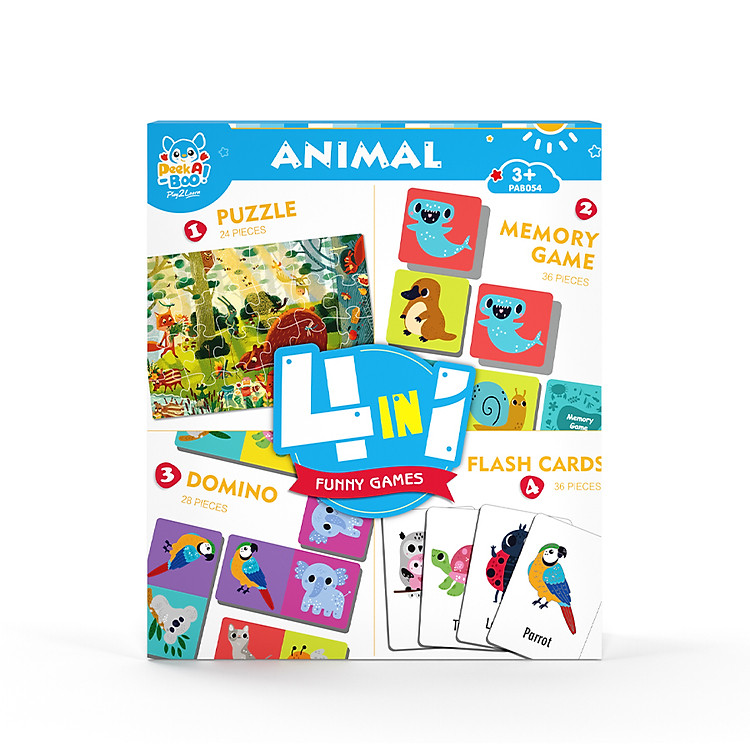 Đồ Chơi Xếp Hình 4 Trong 1 PEEK A BOO Chính hãng Ưu đãi
