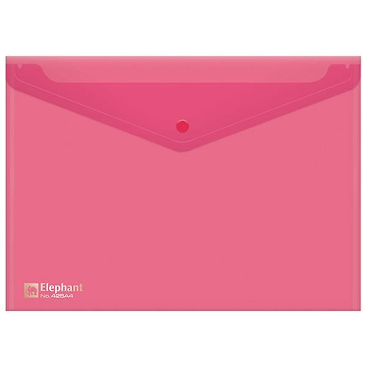 Bìa Nút Nhựa Elephant 425A4 – Màu Đỏ