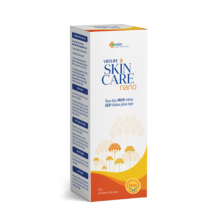 Vietlife Skincare Nano - Gel ngăn ngừa Sẹo Mụn Thâm công nghệ Nano hoá thành phần dược liệu thiên nhiên - Áp dụng công thức Nano độc quyền Sol-Gel của GS Nguyễn Đức Nghĩa
