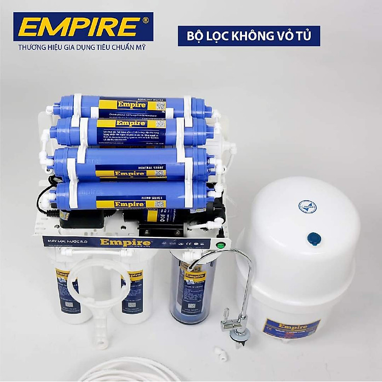 Máy lọc nước RO không vỏ tủ Empire 9,10,11 cấp lọc, Máy lọc nước để gầm Empire- Hàng chính hãng.