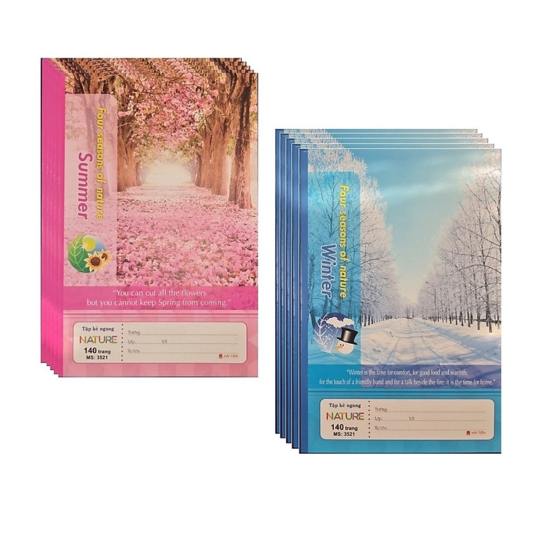 Lốc sổ kẻ ngang Nature A5 Hải Tiến 3521 / 3538 kích thước 35x195mm