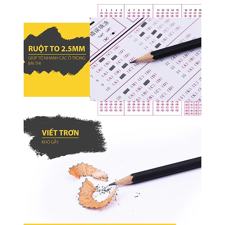 Bộ Bút Chì Gỗ STABILO Exam Grade 288(T) HB/2B (4 chiếc) - Ảnh 3