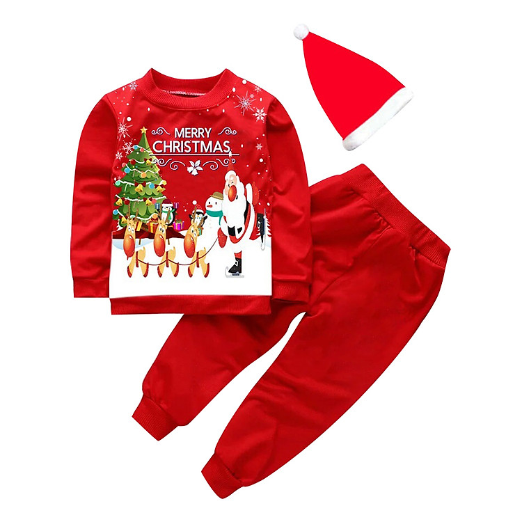 Bộ Bé Trai Bonchop Noel BBT-130145652A - Tặng Kèm Nón
